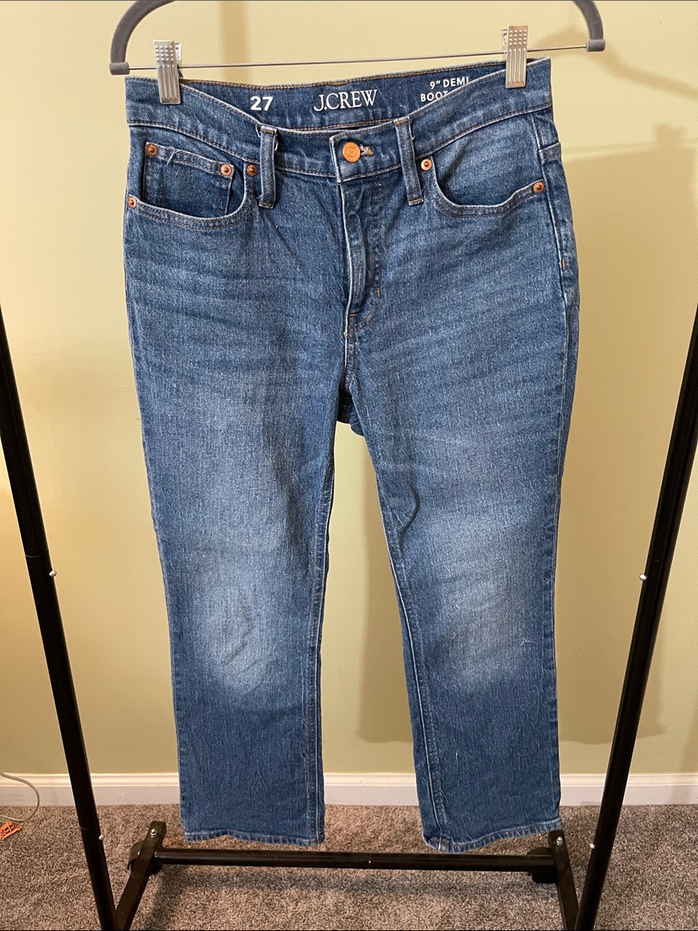 J. Crew  9” Demi-Bootcut Crop Jeans